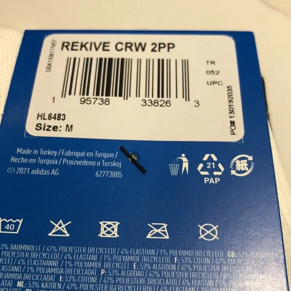 🆕 Adidas Rekive Crew Socks - Picture 3 of 9